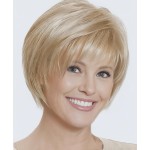 SEVENCOLORS Short Blonde Wigs for Women Pixie Cut Wigs with Bangs Straight Layered Short Hair Wigs Natural Looking Synthetic Light Blond Wig