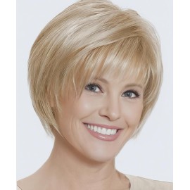 SEVENCOLORS Short Blonde Wigs for Women Pixie Cut Wigs with Bangs Straight Layered Short Hair Wigs Natural Looking Synthetic Light Blond Wig