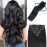 LORIEN Clip in Hair Extensions Real Human Hair, 20 Inch 105g, 1 Jet Black, Clip in 100% Brazilian Remy Human Hair Extensions 8pcs Per Set with 18 Clips Double Weft