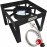 GasOne B-5200K Outdoor Cooker with High Pressure Steel Braided Hose Propane Burner Camp Stove