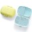 8 Compartments Travel Pill Organizer, Daily Pill Case Small Pill Box for Pocket Purse, Portable Pill Container Medicine Vitamin Organizer (Blue & Green)