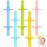 Fu Store Hollow Teether Tube Chew Straw Toy for Infant Toddlers Silicone Tubes Teething Toys for Babies 3-12 Months BPA Free/Freezable/Dishwasher and Refrigerator Safe (5 Pack)