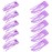Chinco 24 Pcs Double Grip Hair Clips Metal Snap Clips Women Barrettes for Hair Making, Salon Supplies(Light Purple,2 Inch)