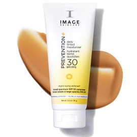 IMAGE Skincare, PREVENTION+ Daily Tinted Moisturizer SPF 30 Sunscreen, No White Cast, Amazon Exclusive, 3.2oz