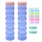 2 Pack 7 Day Pill Organizer Case Stackable Weekly Supplements Vitamins Pills Holder Dispenser Large Translucent Blue with Extra Lid