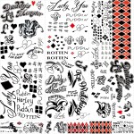 JEEFONNA 22 Sheets Halloween HQ Joker Temporary Tattoos, Perfect Halloween Face Tattoos Costumes, Halloween Party Accessories and Cosplay (Women\'s)