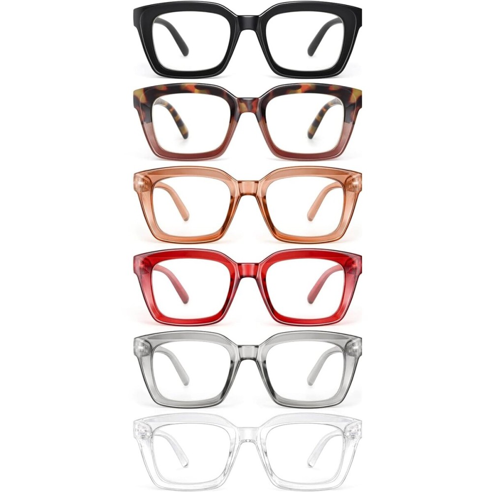 miyya Stylish Reading Glasses for Women, Cheaters Eyeglasses, Oversized Blue Light Readers, Fashion Eye Glasses