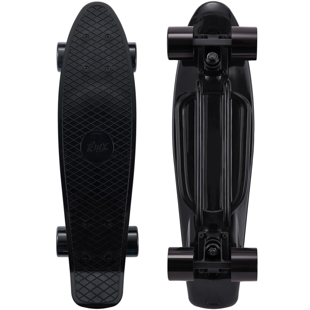 KMX Skateboard 22 and 27 Inch, Classic Cruiser Skateboard for Beginners and Advanced Skaters, Mini Cruiser Board for Boys, Girls, Kids, Students, Adults, Teens Penny Board(27 Flame Fire)