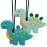 Chew Necklaces for Sensory Kids and Adults, 2 Pack Dinosaur Silicone Chewy Toys for Boys with Autism, ADHD, SPD, Reduce Chewing Fidgeting for Children, Oral Motor Chewing Necklace