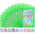 TIFICAL 100 PCS Holographic Bags for Lashes, Press On Nails, Candy, Small Baggies Sample Bag Smell Proof Packaging Bag for Jewelry, Resealable Bags for Small Business, Food Storage Bags