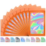 TIFICAL 100 PCS Holographic Bags for Lashes, Press On Nails, Candy, Small Baggies Sample Bag Smell Proof Packaging Bag for Jewelry, Resealable Bags for Small Business, Food Storage Bags