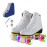 Ugboiu Roller Skates for Women and Men - Classic Double-Row Skates With 4 Shiny Wheels for Indoor and Outdoor Use