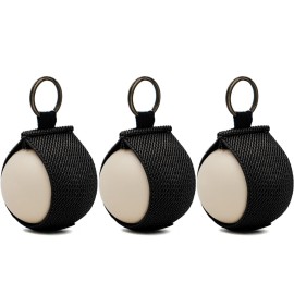 WK IEASON Lip Balm Holder Sleeve with Keychain Lipstick Sleeve Holder Tight-knit Elastic Holder for Ball Lip Balm Lipstick Holder Keychain (Blackx3)