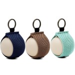 WK IEASON Lip Balm Holder Sleeve with Keychain Lipstick Sleeve Holder Tight-knit Elastic Holder for Ball Lip Balm Lipstick Holder Keychain (Dark blue/Green/Brown)