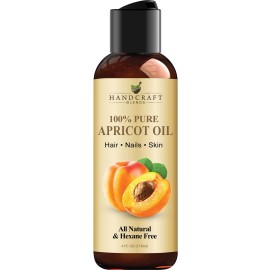 Handcraft Blends Apricot Kernel Oil - Cold-Pressed 4 Fl Oz - 100% Pure and Natural - Premium Grade Carrier Oil for Skin and Hair - Hair and Body - Massage - Hexane-Free