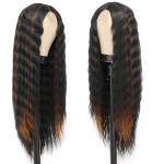 INSTASTYLE 30 Inch Highlight Honey Blonde Wig Loose Deep Wave Wigs Synthetic Long Curly Wig for Black Women Simulated Scalp Lace Front Wig