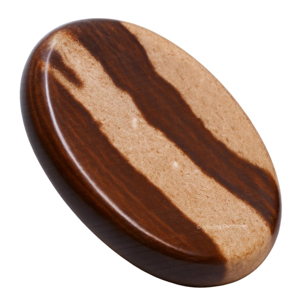 Amazing Gemstone Narmada Shiva Lingam Worry Stone, Healing Crystals - Piedra Crystal Fidget for Gift, Meditation, Calming, Relaxation, Stress Relief