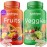 Fruits and Veggies Supplement - 90 Fruit and 90 Vegetable Capsules - 100% Whole Natural Superfood - Filled with Super Greens Vitamins and Minerals - Supports Balance Energy Levels (1 Pack)