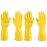 IUCGE Yellow Large Protective Dishwashing Gloves, 2 Pairs