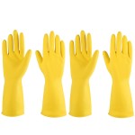 IUCGE Rubber gloves dishwashing 2 Pairs for Kitchen,Cleaning gloves for household Reuseable.(XL,Yellow)