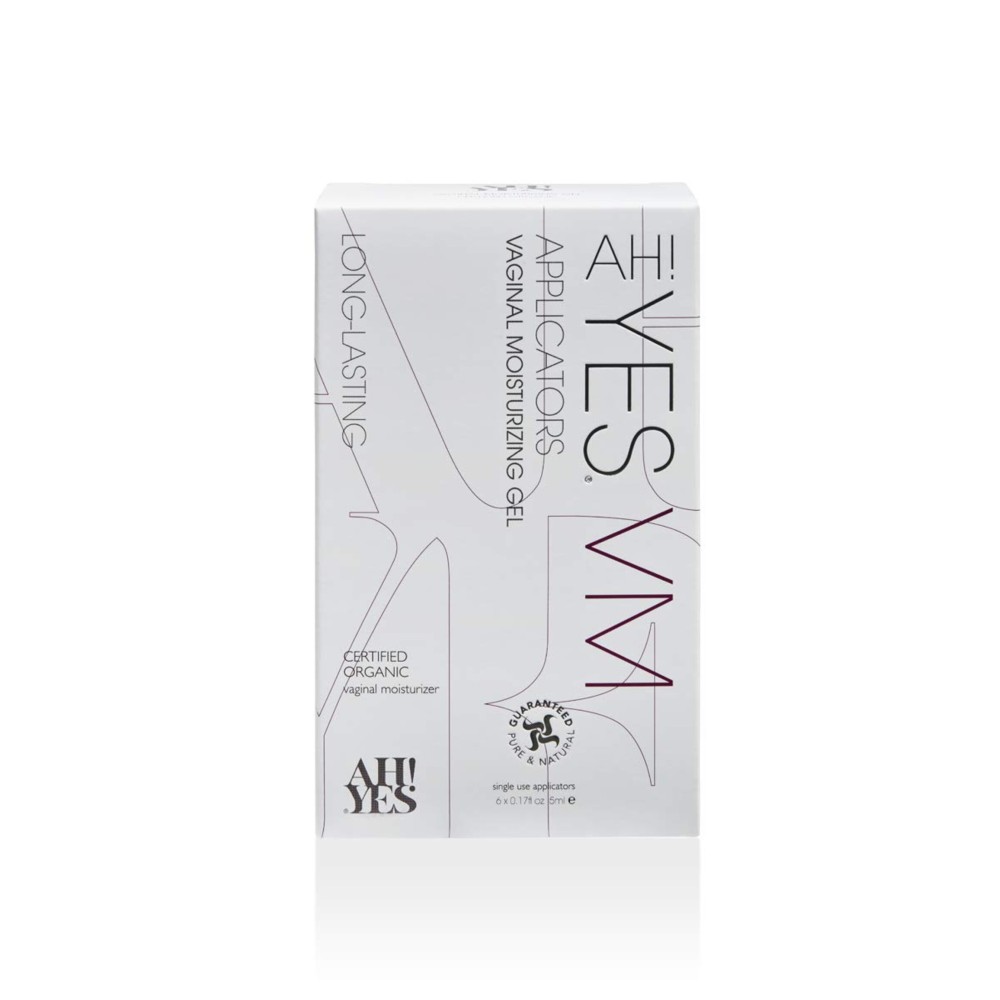 AH! YES VM Water Based Vaginal Moisturizer | Long Lasting & Fast Acting for Vaginal Dryness & Irritation | pH Matched | Estrogen Free | Certified Organic & Natural (6 x 0.17 fl oz Applicators)