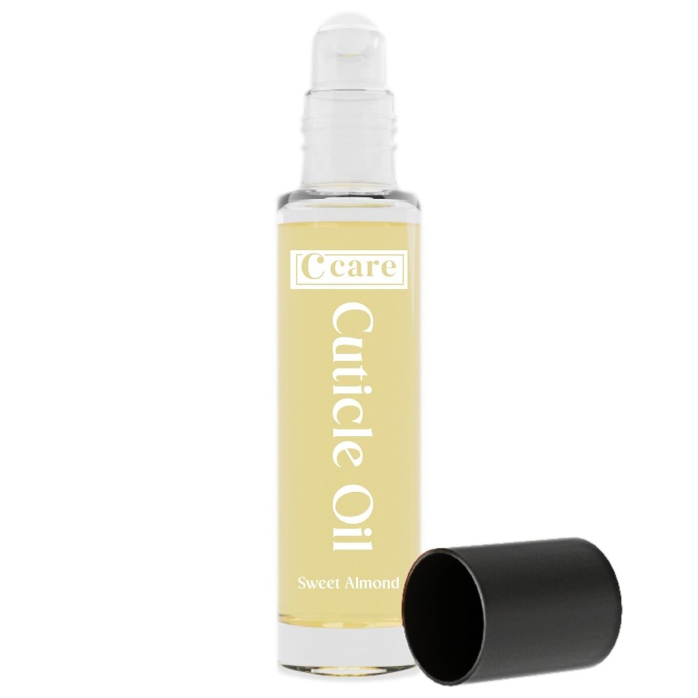 C CARE Sweet Almond Roll-On Cuticle Oil | Natural Revitalizing Hydrating Nail Oil For Repaired Cuticles Overnight | Remedy For Damaged Skin And Thin Nails | Paraben Cruelty Free Formula | 10ml