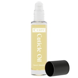 C CARE Sweet Almond Roll-On Cuticle Oil | Natural Revitalizing Hydrating Nail Oil For Repaired Cuticles Overnight | Remedy For Damaged Skin And Thin Nails | Paraben Cruelty Free Formula | 10ml