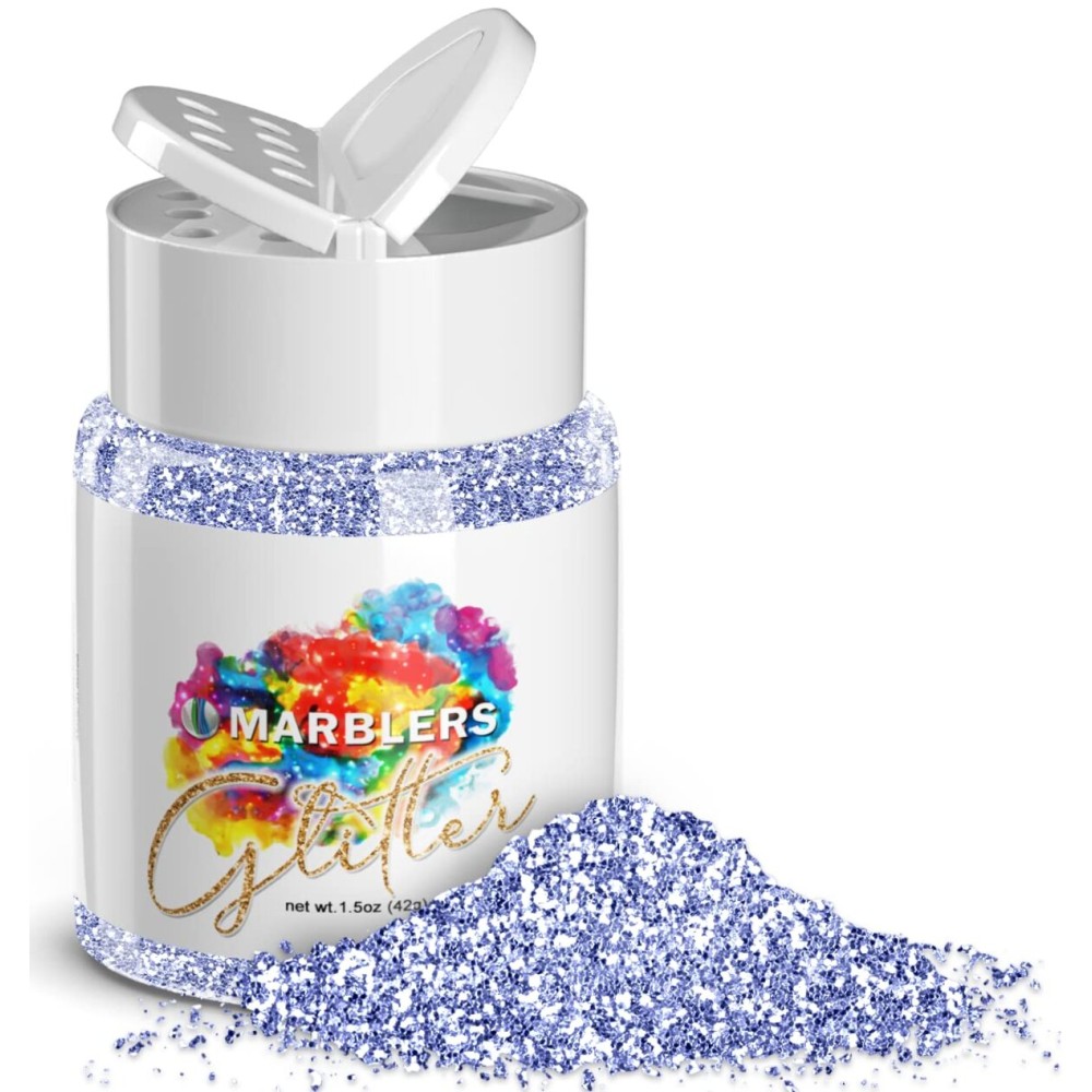 MARBLERS Twinkle Glitter [ICY Blue] 1.5oz (42g) | Fine | Non-Toxic, Vegan, Cruelty-Free | Face, Body, Eyeshadow, Hair, Festival, Party Makeup | Nail Art, Polish | Resin, Tumbler, Slime, Craft