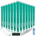 CHAMPKEY WRAP-Y Rubber Golf Grips 13 Pack Come with All Repair Kits - High Feedback and Traction Golf Club Grips(Midsize, Green)