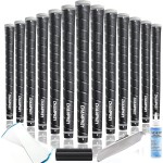 CHAMPKEY WRAP-Y Rubber Golf Grips 13 Pack Come with All Repair Kits - High Feedback and Traction Golf Club Grips(Standard, Black)