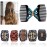 Yeshan Magic Hair Combs for Women Wood Beaded Stretch Double Hairs Side Combs Adjustable Elastic Hair Clips Bun Maker Hair Accessories,Pack of 6
