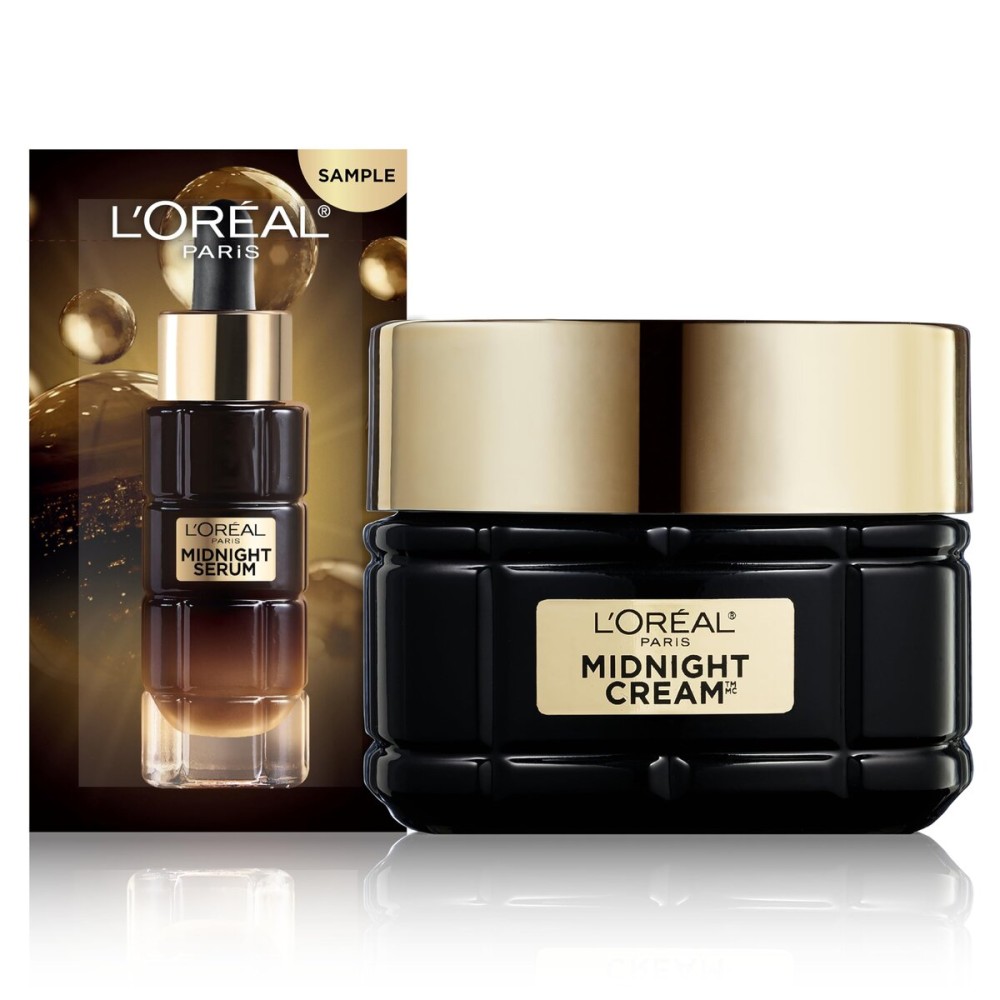 L\'Oreal Paris Age Perfect Anti-Aging Midnight Cream, Face Moisturizer to Reduce Wrinkles and Firm Skin, 1.7oz + Serum Sample