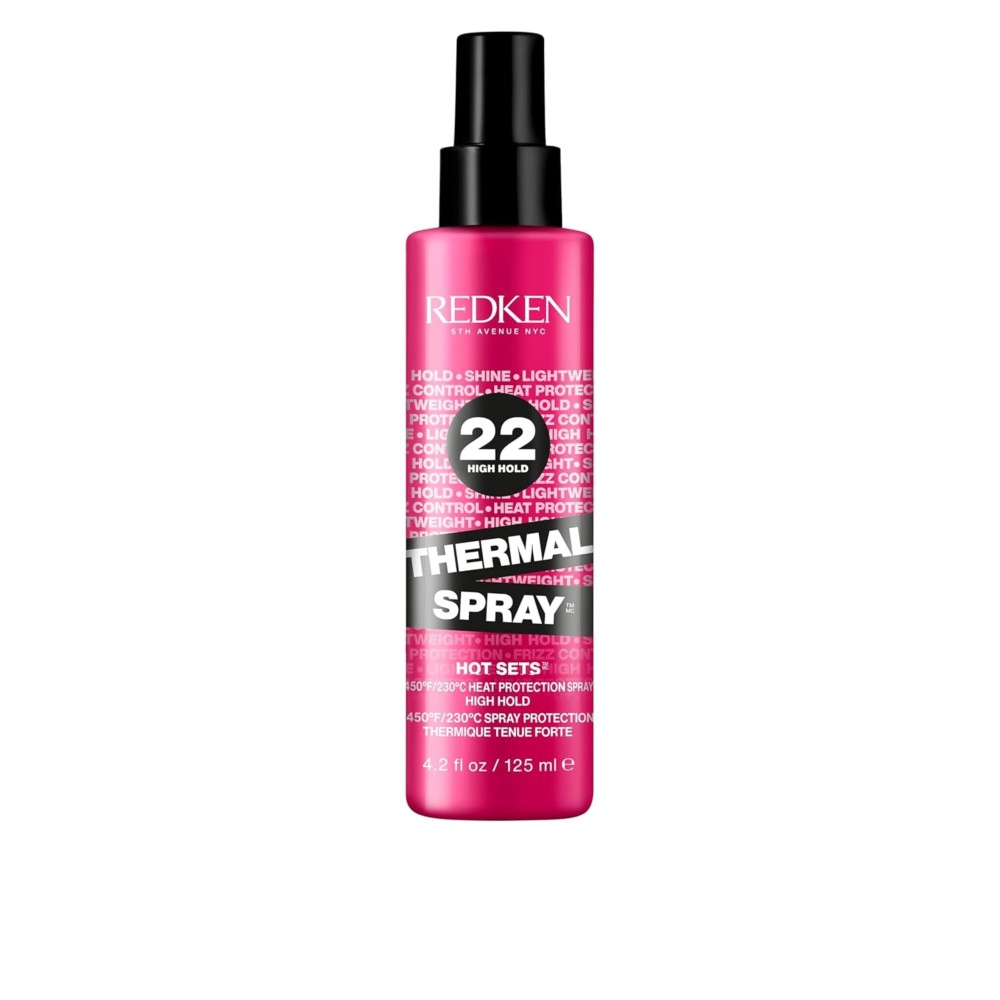 Redken Thermal Spray 22 High Hold - Thermal Heat Protectant and Setting Mist, For Curling and Flat Irons, Lasting Frizz Control & Protects Against Heat Damage