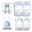 SULIFEEL Rainbow Unicorn Knee Pads for Kids Knee Elbow Pads Wrist Guards with Drawstring Bag Adjustable Protective Gear Set for Girls Boys Roller Skating Bike Cycling Skateboard Scooter Shiny Small