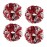 4Pcs Metallic Cheerleading Pom Poms, Creatiee 2 Pair Cheerleader Cheering Squad Pompoms for School Sports Dance Games Team Spirit Cheer (Red-Silver)