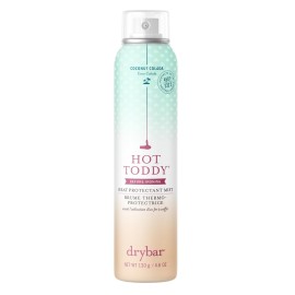 Drybar Hot Toddy Heat Protectant Mist Coconut Colada Scent - Full Size| Lightweight Heat Protectant for Hair protects from Heat & Styling with Curling, Straightening and Styling Irons