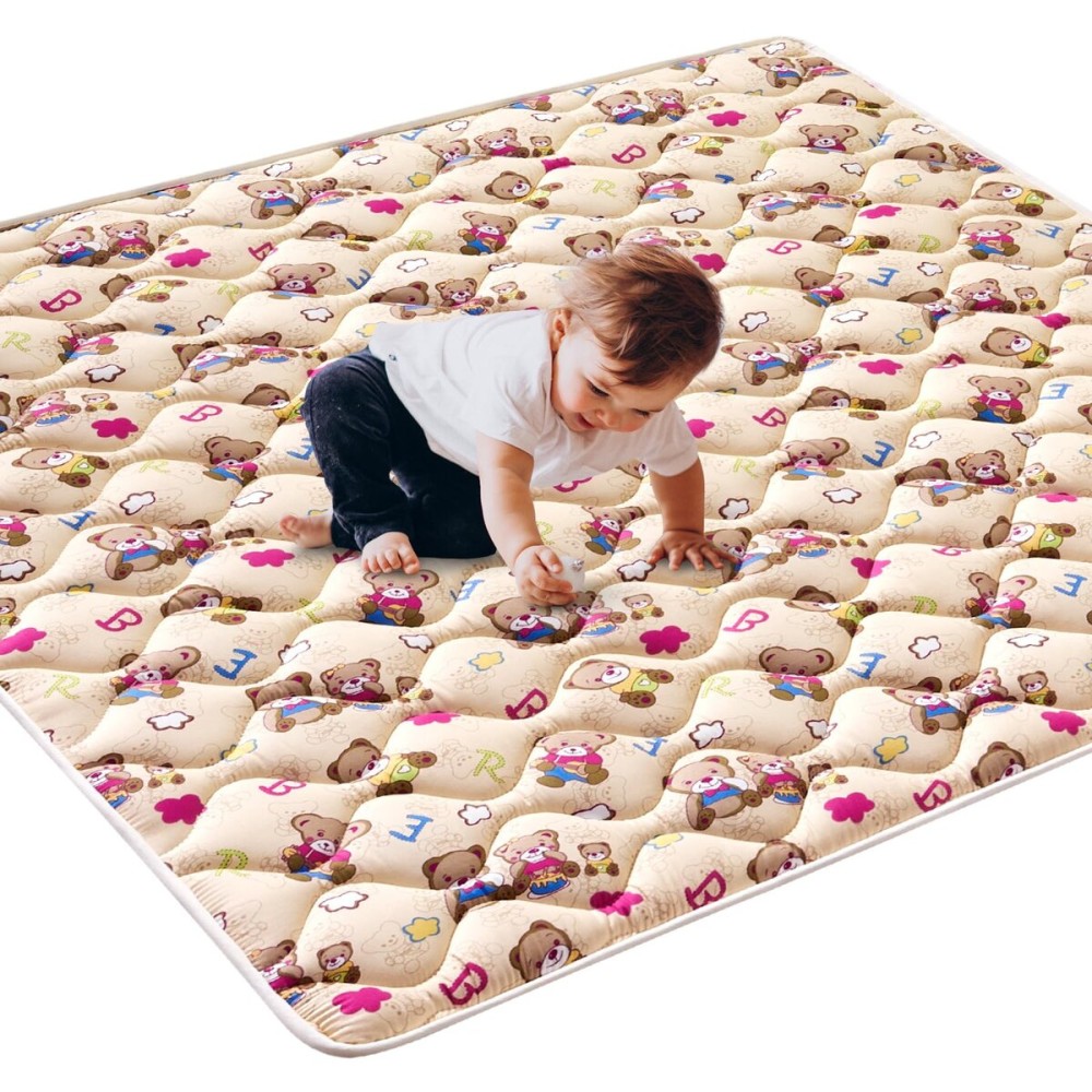 High-Density Foam Baby Play Mat, 50x50 Inches Thicken One-Piece Comfortable and Soft Playmat, Non Slip Machine Washable Floor Mat for Infants, Tapete Para Bebes,Toddlers