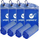 YQXCC 4 Pack Cooling Towels | 40x12 | Ice Cool for Neck | Microfiber Soft Breathable Chilly | for Yoga, Golf, Gym, Camping, Running, Workout & More Activities
