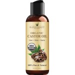 Handcraft Blends Organic Castor Oil 4 Fl Oz | 100% Pure and Natural | Premium Grade Carrier Oil | Hair, Eyelashes and Eyebrows | Hair and Body | Expeller-Pressed | Hexane-Free