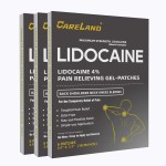 CARELAND Lidocaine Gel Patch, 18 Count Maximum Strength Pain Patches for Muscle Relief in Neck Knee Back and Shoulders Unscented Numbing Patch for Soothing Nerves, Joints