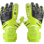 Sportout Youth&Adult Goalie Goalkeeper Gloves, Strong Grip for The Toughest Saves, with Finger Spines to Give Splendid Protection to Prevent Injuries,3 Colors (Green, 8)