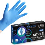 SwiftGrip Disposable Nitrile Exam Gloves, Blue, Nitrile Gloves Disposable Latex Free, Medical Gloves, Cleaning Gloves, Food-Safe Rubber Gloves, Powder Free, Non-Sterile, 50-ct Box (Small)
