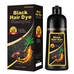 Natural Black Hair Shampoo, Hair Dye Shampoo 3 in 1, Shampoo Para Canas for Men Women, Hair Dye 100% Gray Coverage for All Hair Types 16.9 Fl Oz (Black)