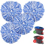 4 Pack RinseClean Spin Mop Replacement Head Spin Mop Refills Compatible with O Ceda RinseClean Dual System, Microfiber Mop Easy Cleaning Floor Head Mo-p for Floor Cleaning RinseClean 2 Tank System
