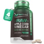 Herbtonics Raw Apple Cider Vinegar Capsules 1500mg with Mother | Weight Management, Detox & Digestion Formula with GLP-1 Support | Unfiltered ACV for Metabolic Support | 240 Vegan Capsules
