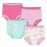 Gerber Baby Girls Infant 4 Pack Potty Pants And Toddler Training Underwear, Rainbow Turquoise And Pink, 3T US