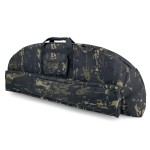 Silfrae Compound Bow Case Soft Bow Padded Case Light-Weight Bow Carry Bag with Arrow Pocket (Gray-Black Camo, L)