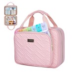 Leudes Travel Pill Bottle Organizer,Medicine Organizer and Storage,Home Medication Bag, Cases,Carrier for Pills,Vitamin,Fish Oil,Supplements for Women and Men (Medium, Pink)