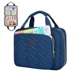 Leudes Travel Pill Bottle Organizer,Medicine Organizer and Storage,Home Medication Bag, Cases,Carrier for Pills,Vitamin,Fish Oil,Supplements for Women and Men (Medium, Blue)