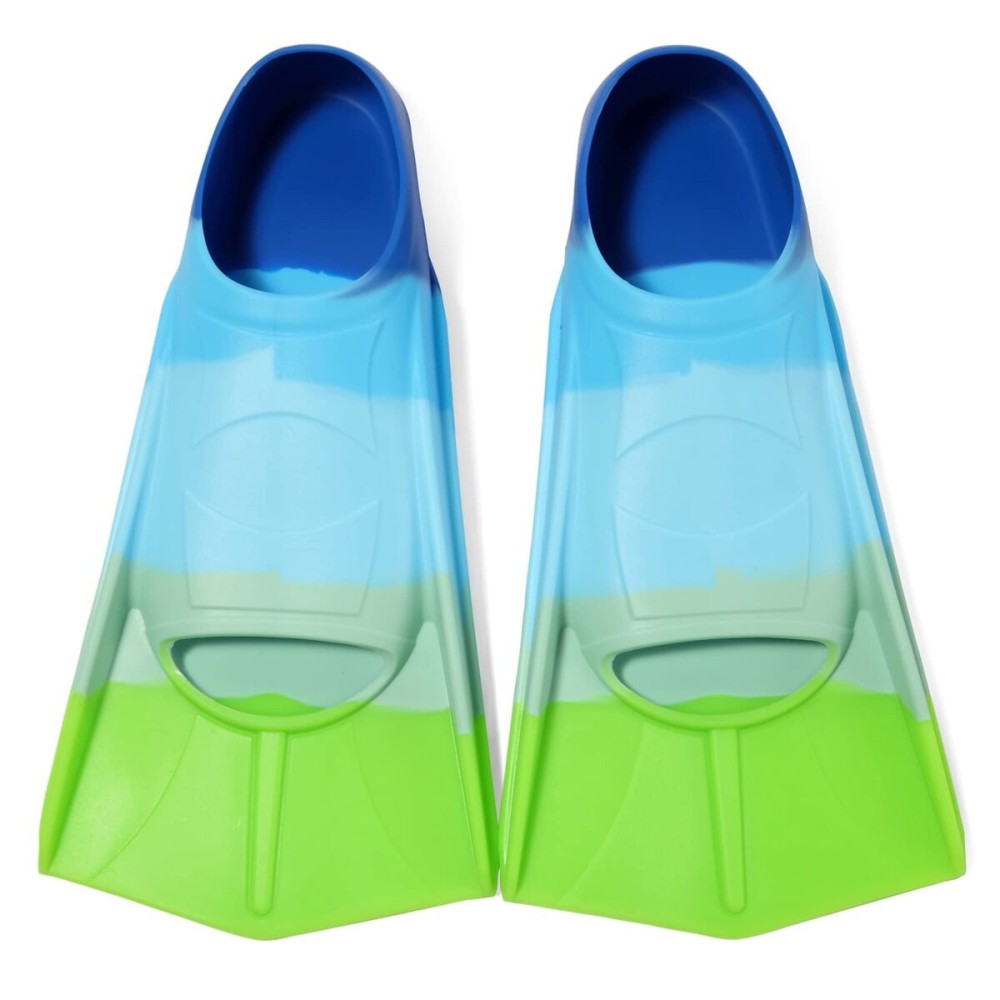 Foyinbet Kids Swim Fins,Short Kids Fins Youth Swimming Flippers for Lap Swimming Training for Children Girls Boys Beginners XS